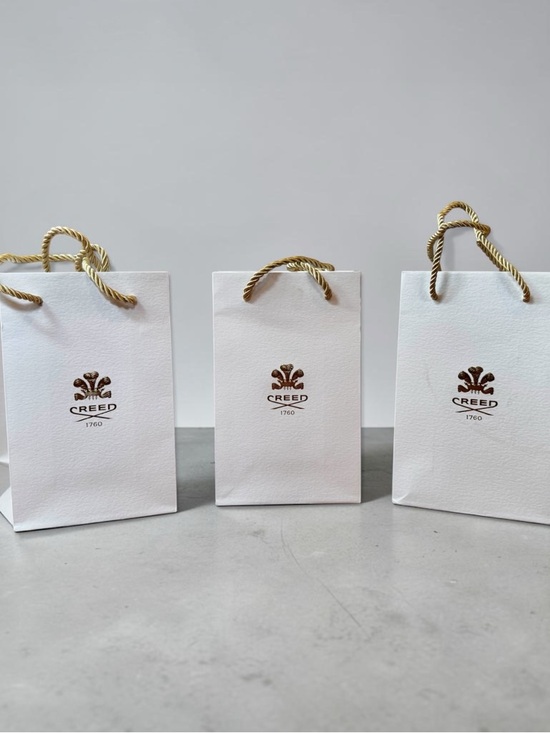 Creed Handbags - Creed White & Gold Rope-Handle Small Gift Bag Set of 3